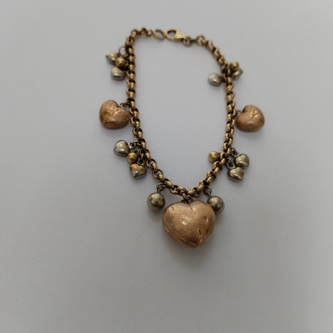 PULSERA. ORO, ORO COMBINADO. 14 K 11.8 GRMS (SEMINUEVO)