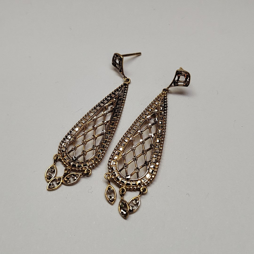 ARETES PAR ORO,RODIADO 14 K 4,40 GRMS (SEMINUEVO)