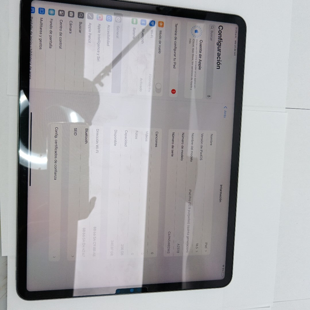 TABLETA APPLE IPAD PRO 5 12.9" A2378 256 GB 8 GB RAM (SEMINUEVO)
