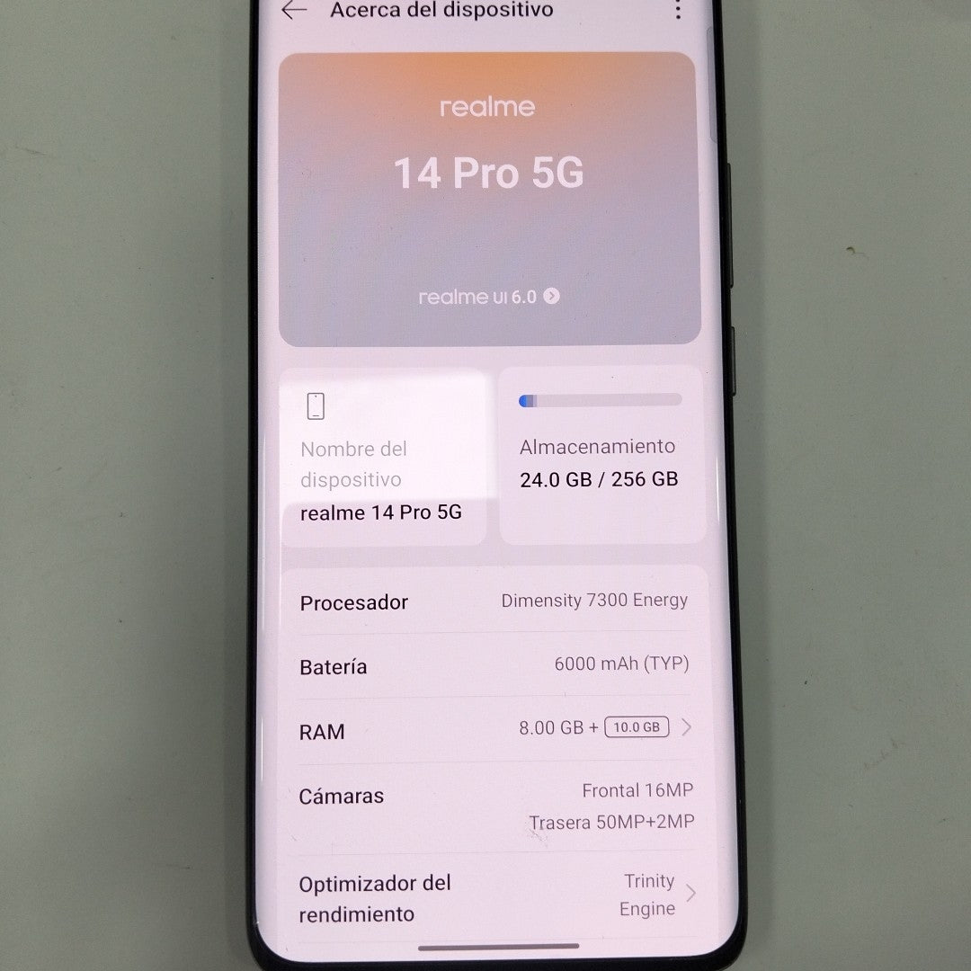 CELULAR REALME 14 PRO 5G RMX5056 (2025) 256 GB 8 GB RAM (SEMINUEVO)