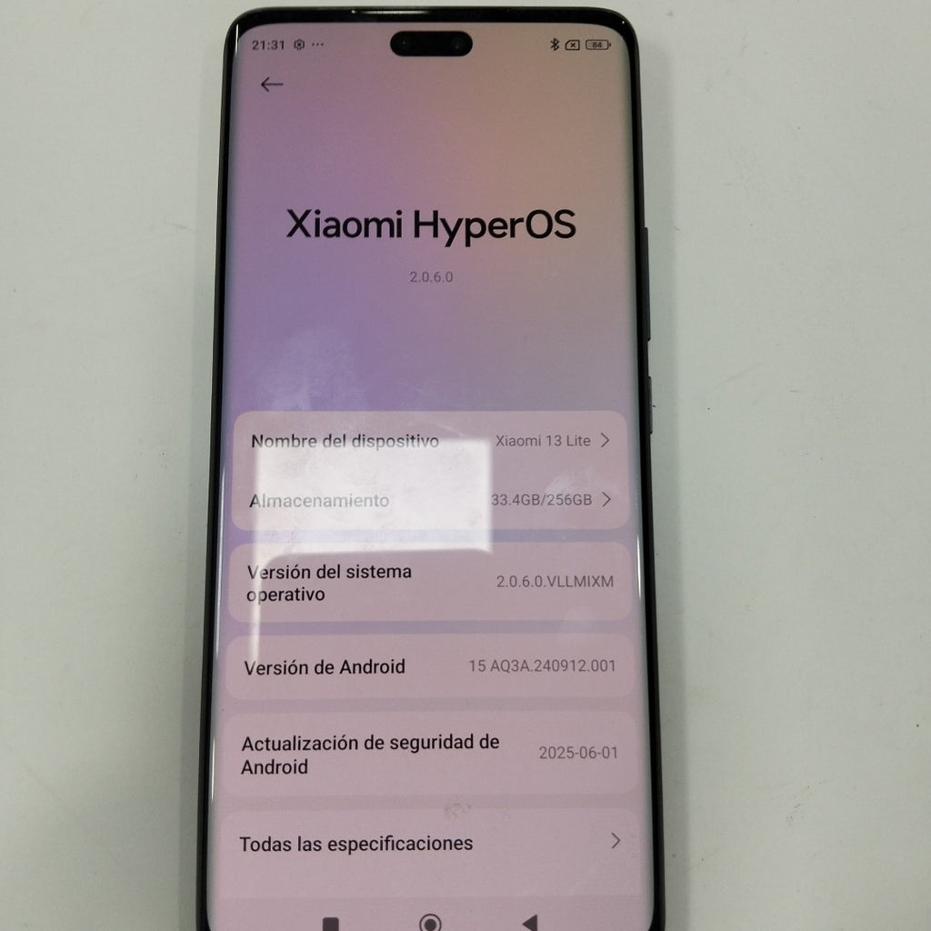 CELULAR XIAOMI 13 LITE 2210129SG (2023) 256 GB 8 GB RAM (SEMINUEVO)