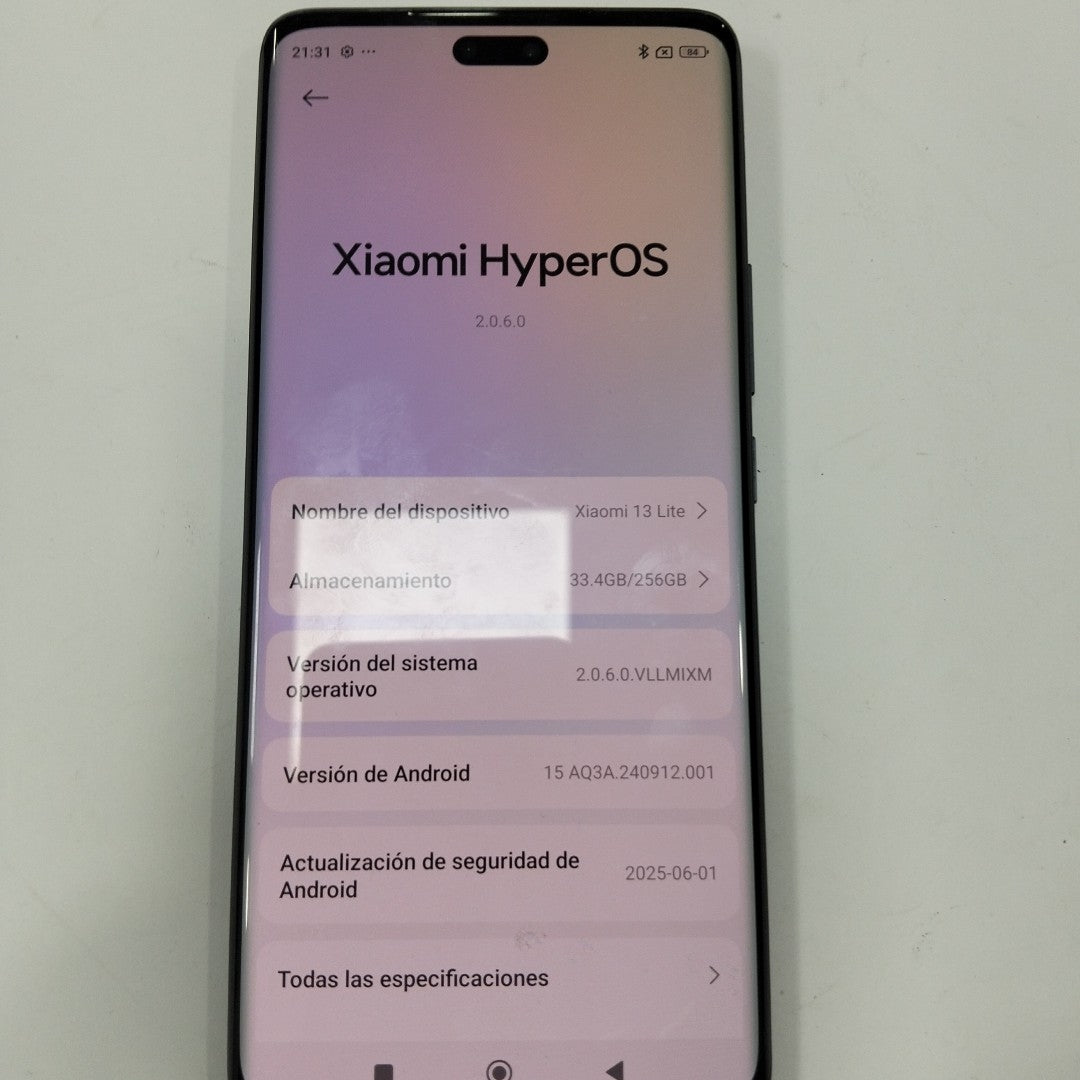 CELULAR XIAOMI 13 LITE 2210129SG (2023) 256 GB 8 GB RAM (SEMINUEVO)