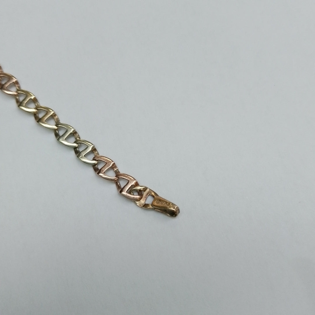 PULSERA ORO COMBINADO 10 K 3,80 GRMS (SEMINUEVO)