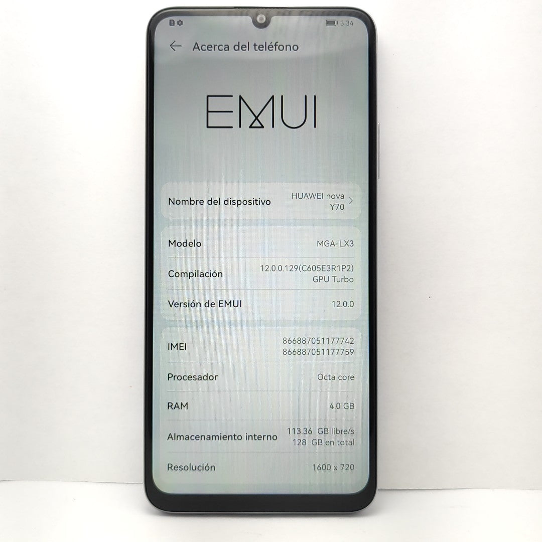 CELULAR HUAWEI NOVA Y70 MGA-LX3 128 GB 4 GB RAM (SEMINUEVO)