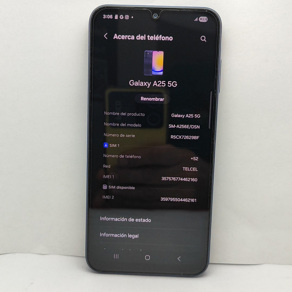 CELULAR SAMSUNG GALAXY A25 5G SM-A256E/DSN (2023) 128 GB 6 GB RAM (SEMINUEVO)