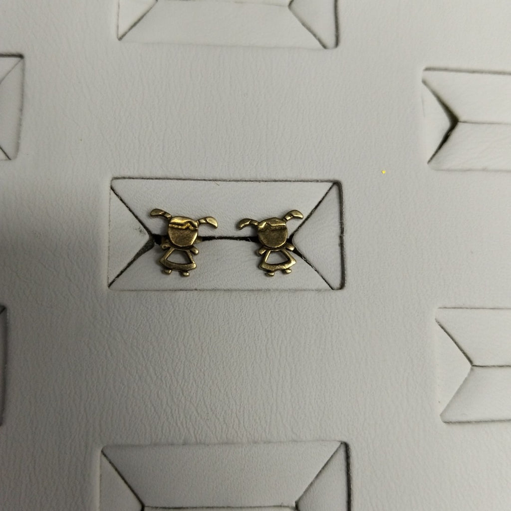 10196BRO00000A1638 FRD11 BROQUEL DE NIÑA CON COLITAS ORO 10K 0.9GRS (NUEVO)