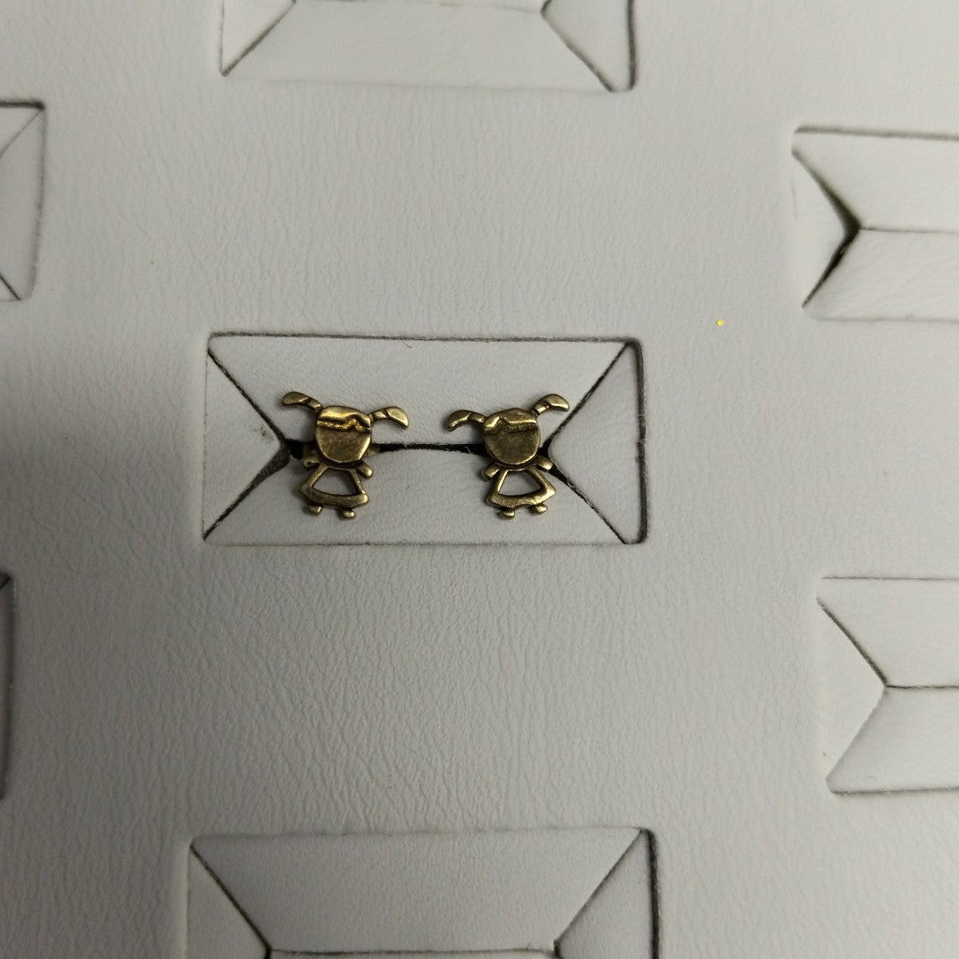 10196BRO00000A1638 FRD11 BROQUEL DE NIÑA CON COLITAS ORO 10K 0.9GRS (NUEVO)