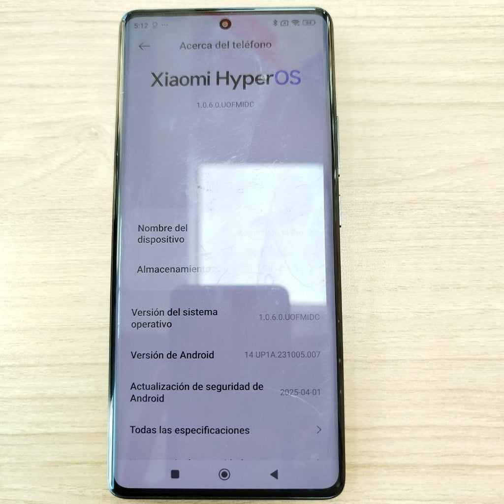 CELULAR XIAOMI REDMI NOTE 14 PRO 24116RACCG (2024) 256 GB 8 GB RAM (SEMINUEVO)