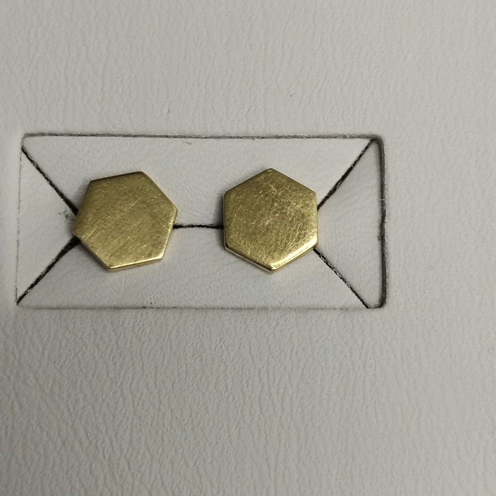 10155BRO00000B1735 FRD12 BROQUEL DE EXAGONO ORO 14K 1.5GRS (NUEVO)