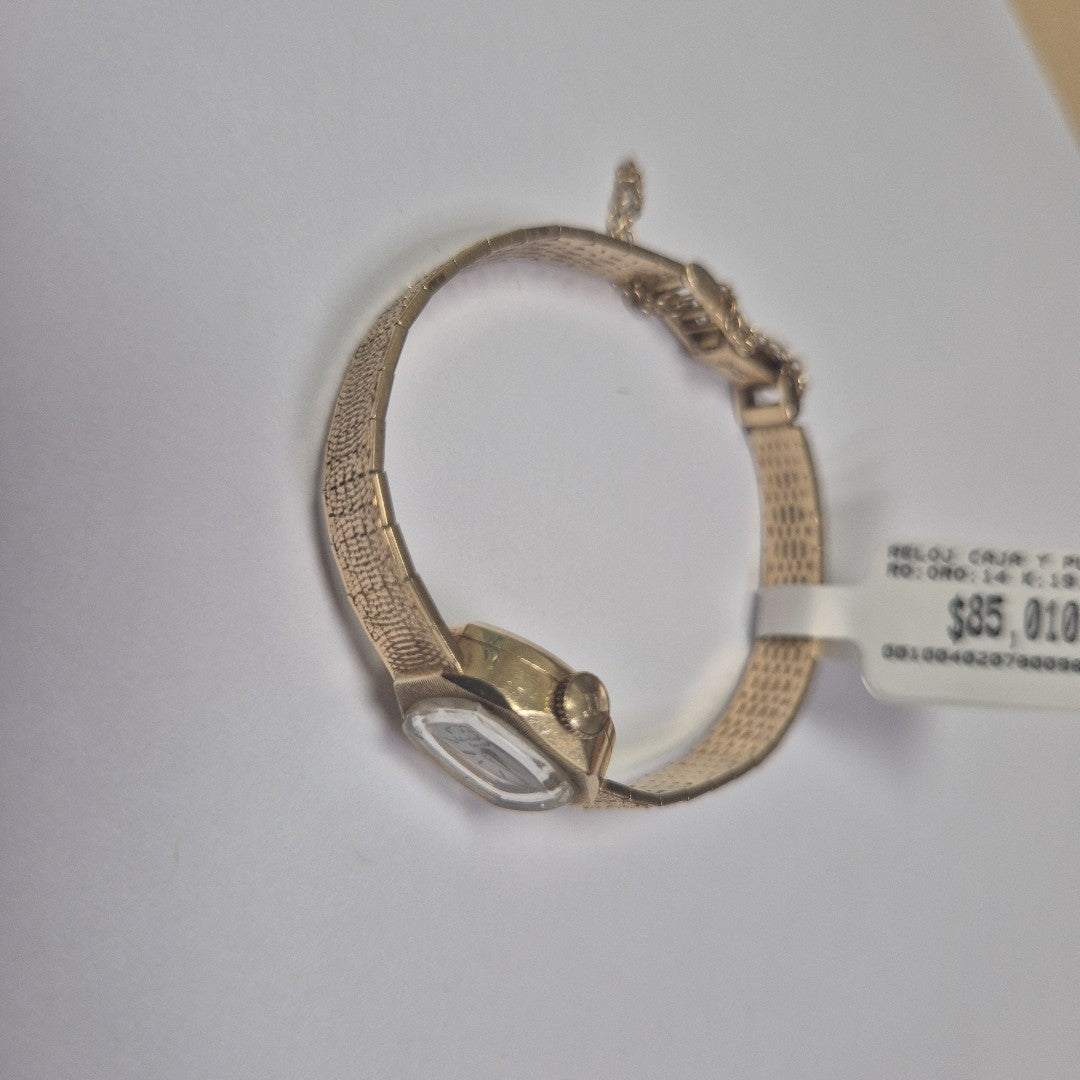 RELOJ CAJA Y PULSO ORO ORO 14 K 19,60 GRMS (SEMINUEVO)