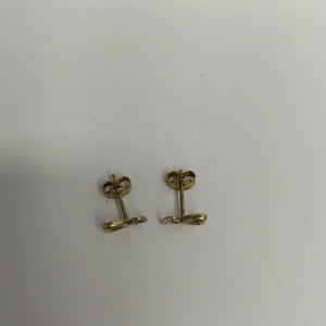 10029BRO00000A1397 FRD11 BROQUEL DE DOS CORAZONES DOS OROS ORO 10K 0.9GRS (NUEVO)