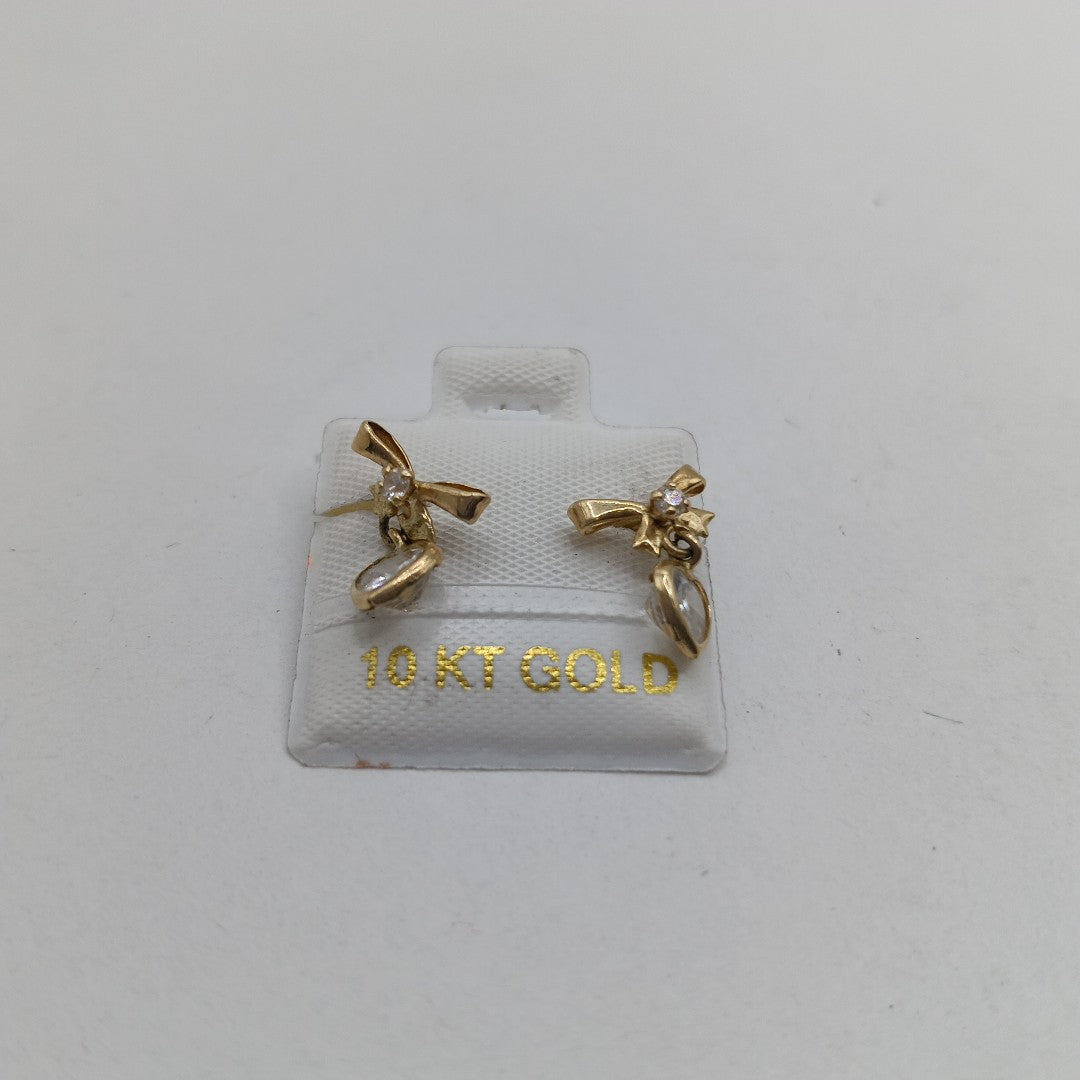 ARETES PAR ORO 10 K 1,00 GRMS (SEMINUEVO)