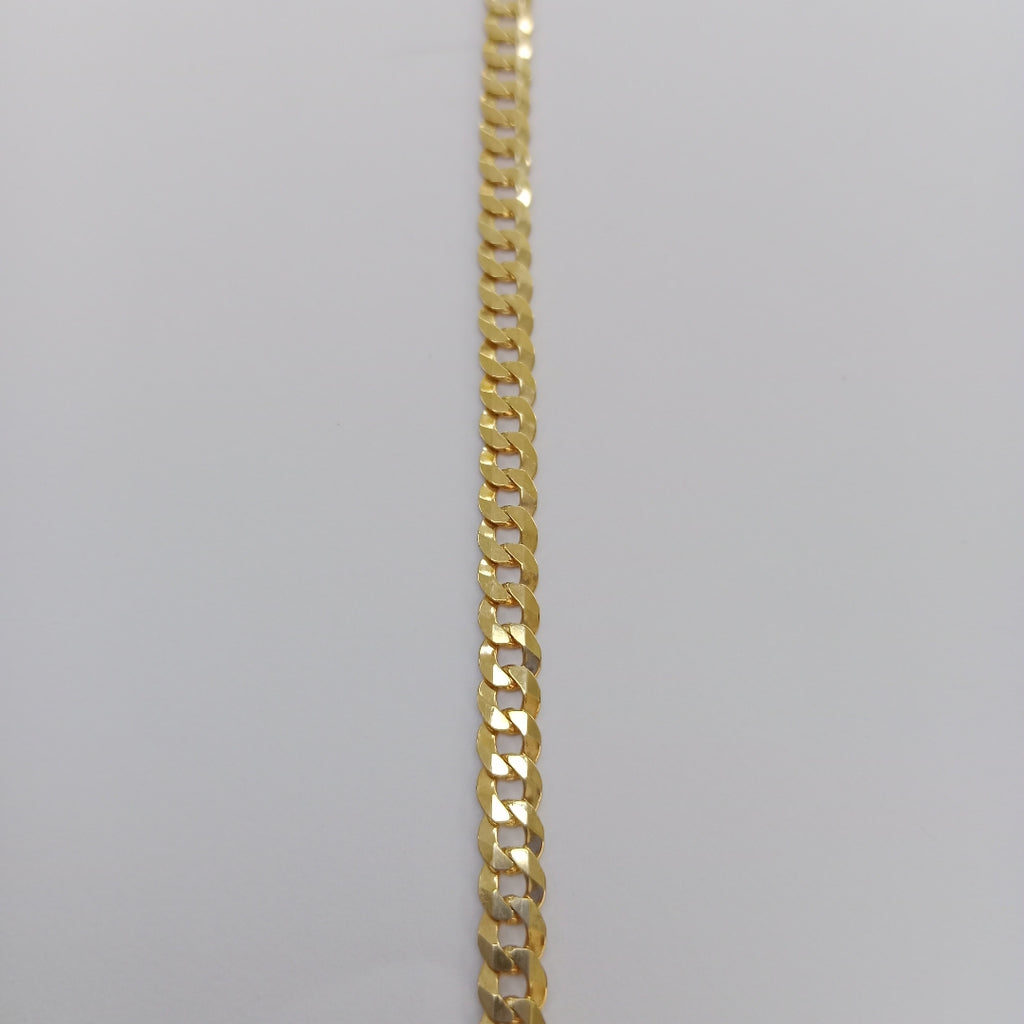 PULSERAS CABALLERO BARBADA AMARILLA ORO 14K 4.8 (NUEVO)