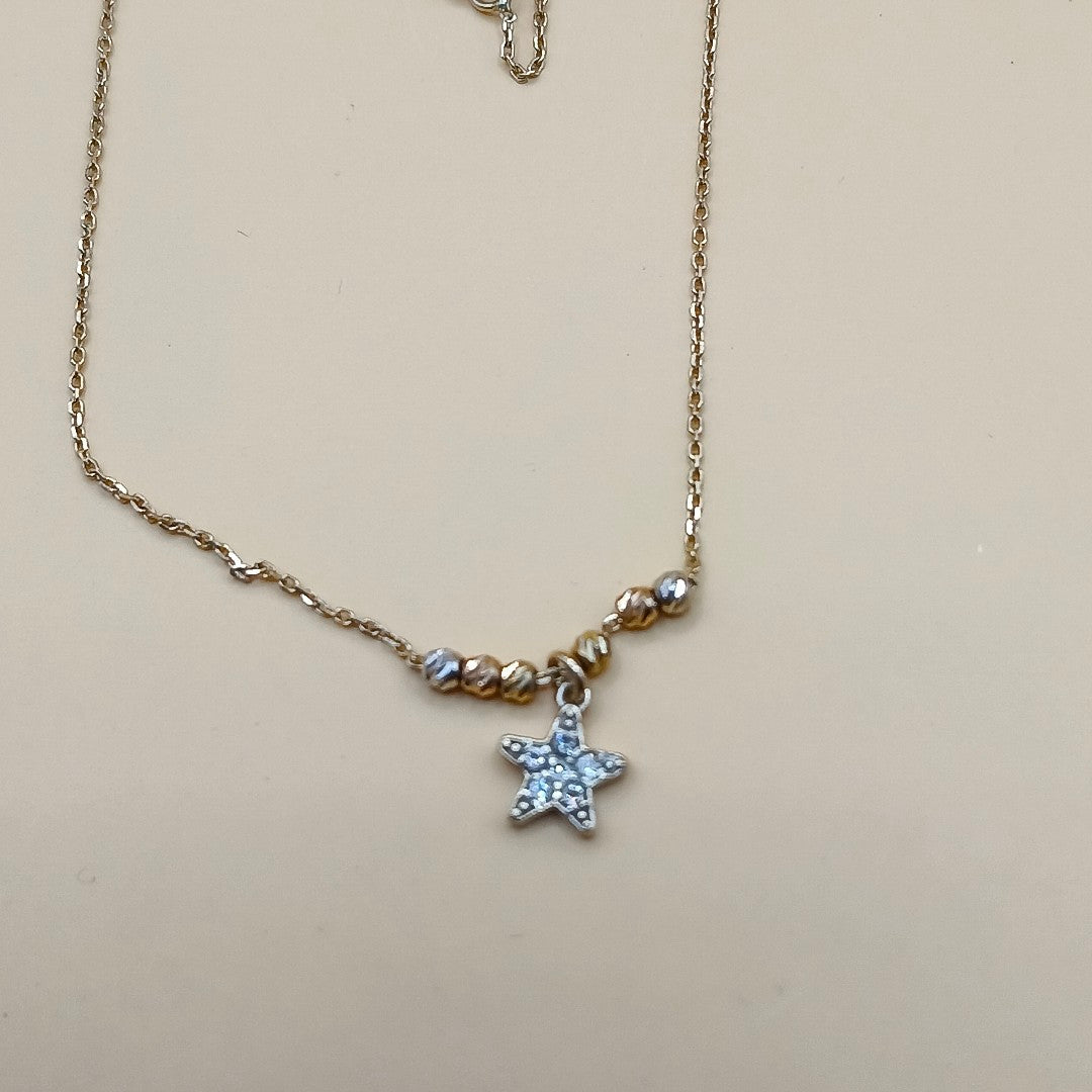 GARGANTILLA. ORO COMBINADO. 14 K 1 GRMS (SEMINUEVO)