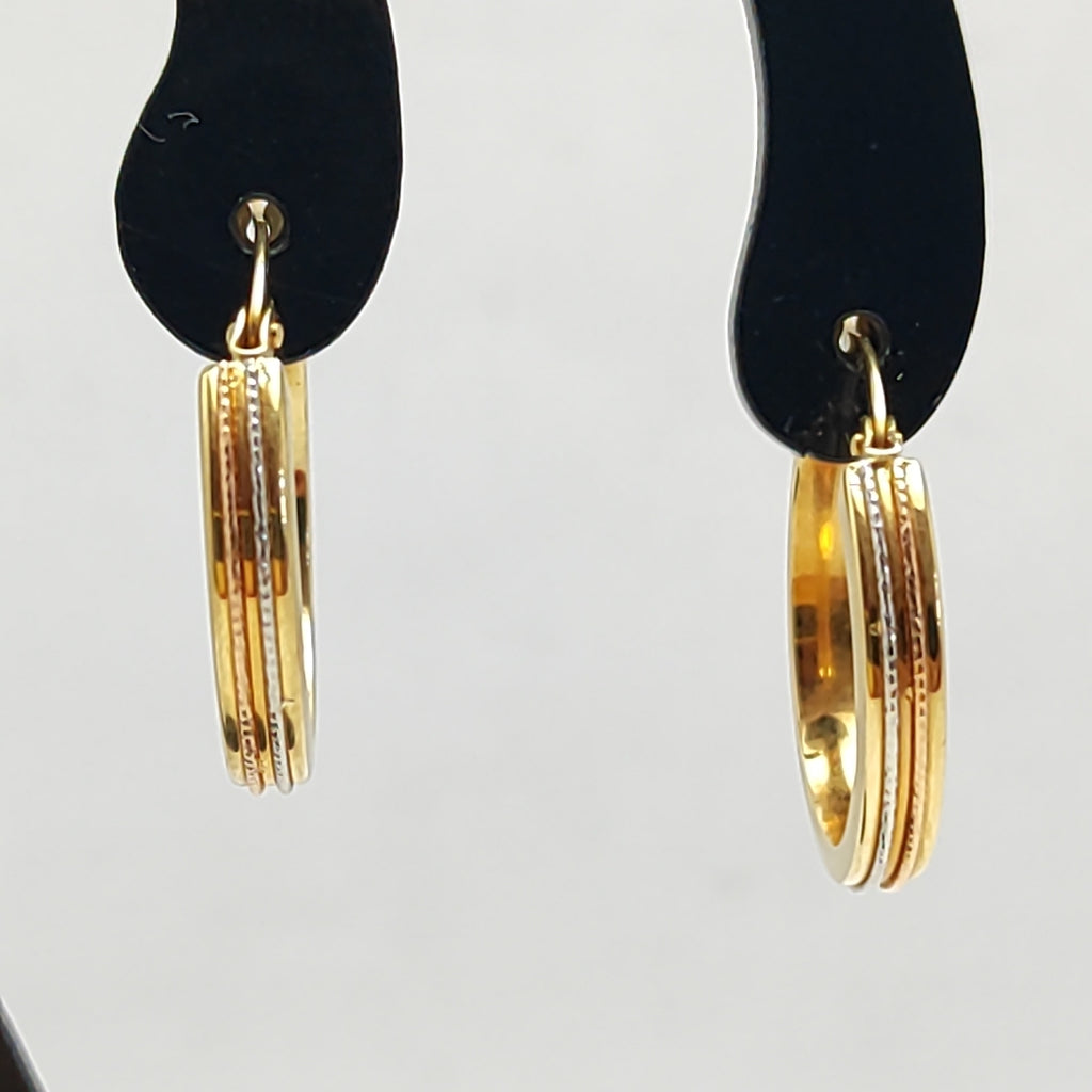 ARRACADAS PAR. ORO, ORO COMBINADO. 14 K 1.9 GRMS (SEMINUEVO)