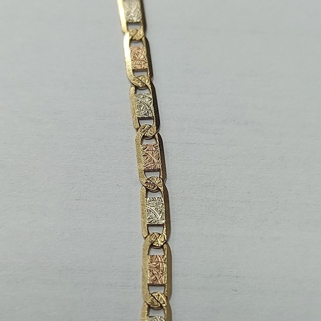 PULSERA. ORO, ORO COMBINADO. 14 K 3.3 GRMS (SEMINUEVO)