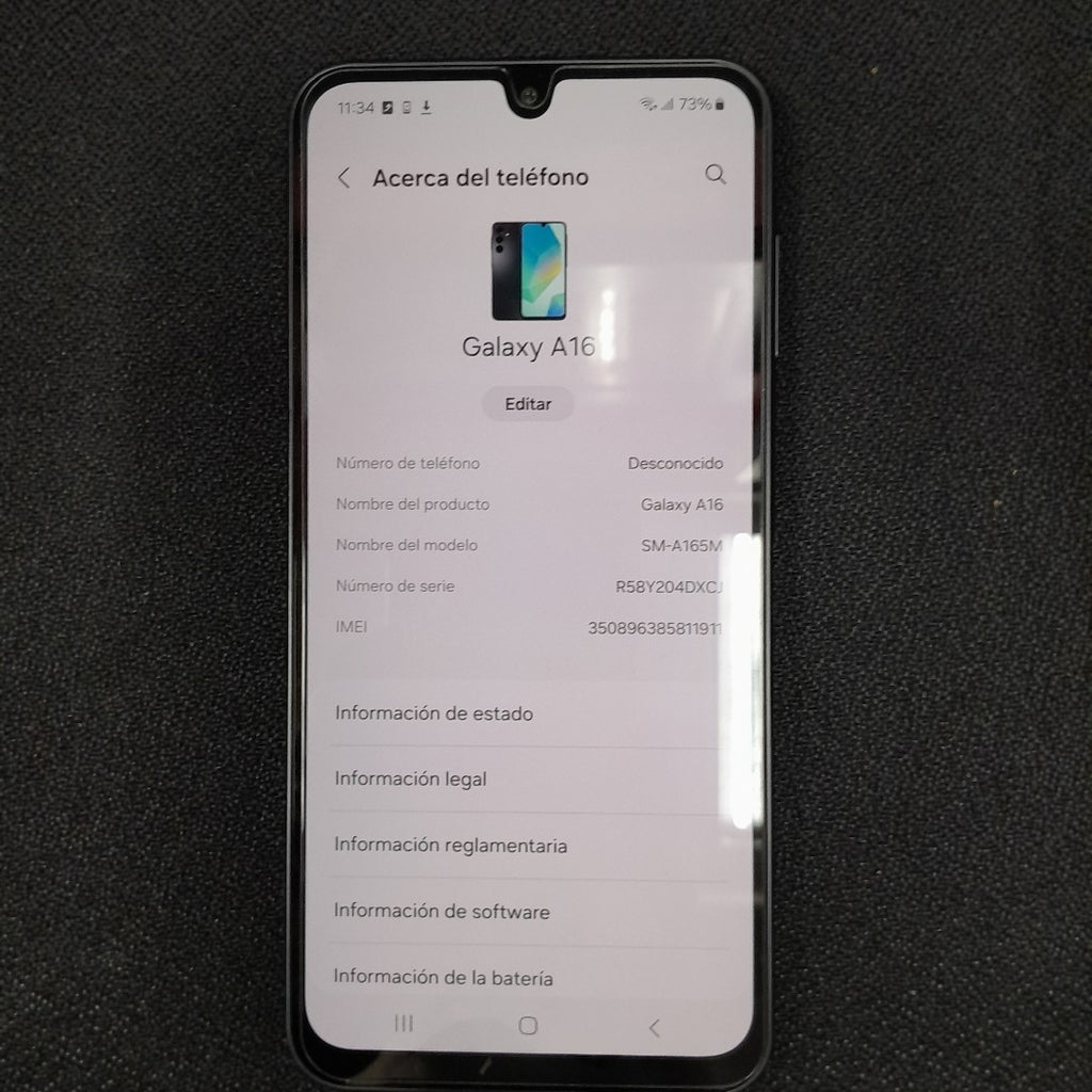 CELULAR SAMSUNG GALAXY A16 SM-A165M (2024) 128 GB 4 GB RAM (SEMINUEVO)