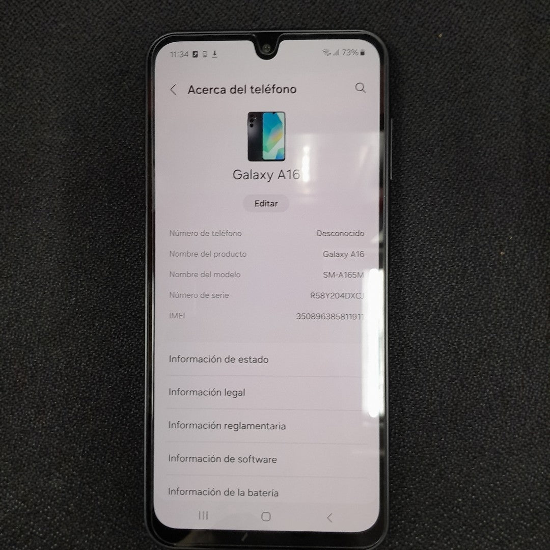 CELULAR SAMSUNG GALAXY A16 SM-A165M (2024) 128 GB 4 GB RAM (SEMINUEVO)