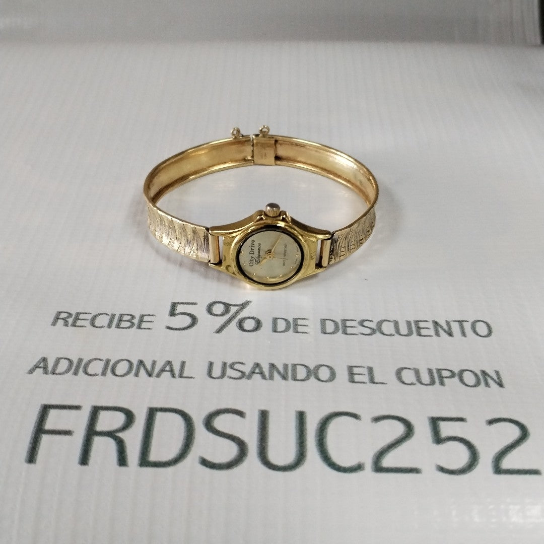 RELOJ CAJA ACERO PULSO ORO. ORO. 10 K 18.5 GRMS (SEMINUEVO)