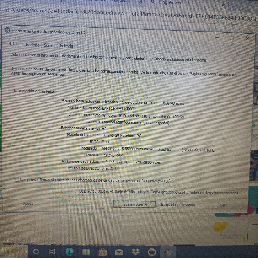 LAPTOP HP 245 G8 (2022) 256 GB SSD 8 GB RAM (SEMINUEVO)