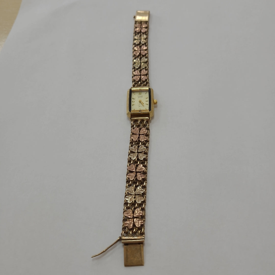 RELOJ CAJA ACERO PULSO ORO. ORO, ORO COMBINADO. 8 K 27.3 GRMS (SEMINUEVO)