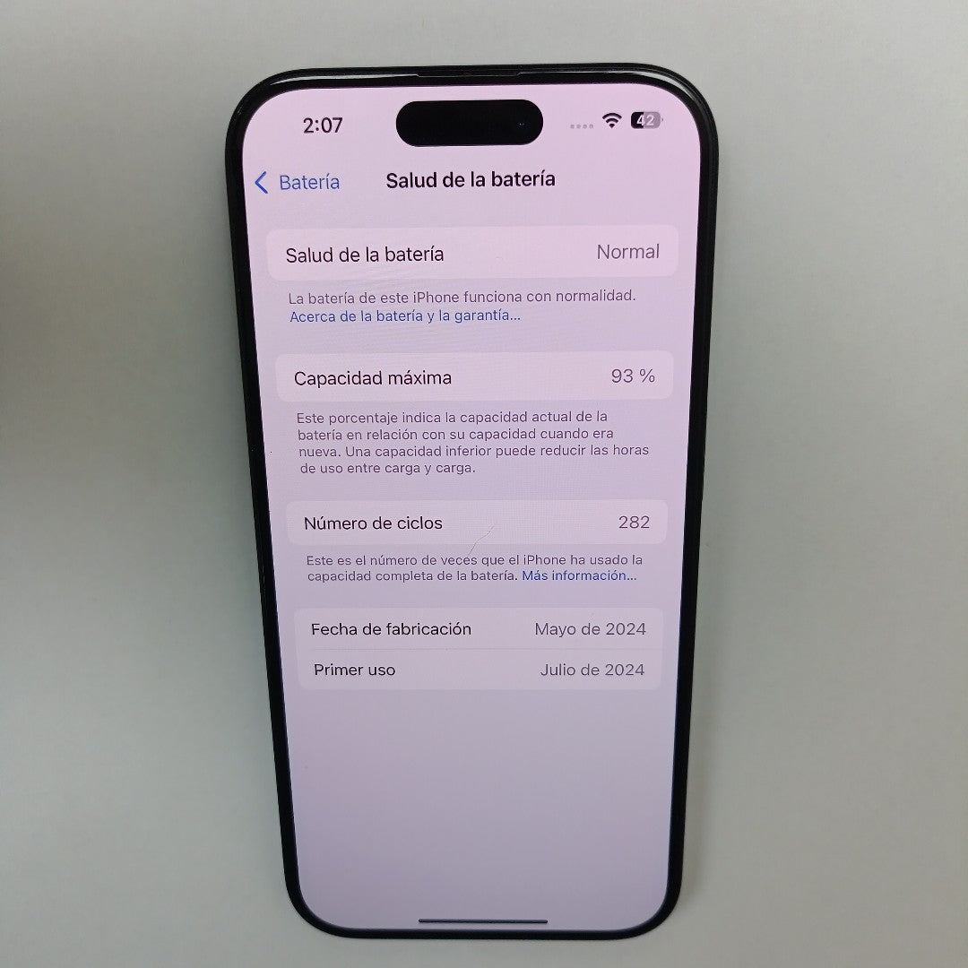 CELULAR APPLE IPHONE 15 PRO A2848 (2023) 128 GB 8 GB RAM (SEMINUEVO)