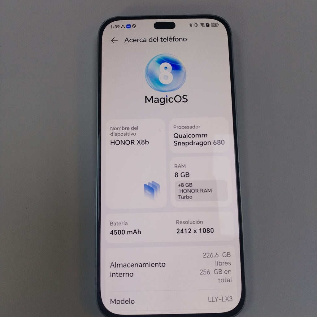 CELULAR HONOR X8B LLY-LX3 (2023) 256 GB 8 GB RAM (SEMINUEVO)