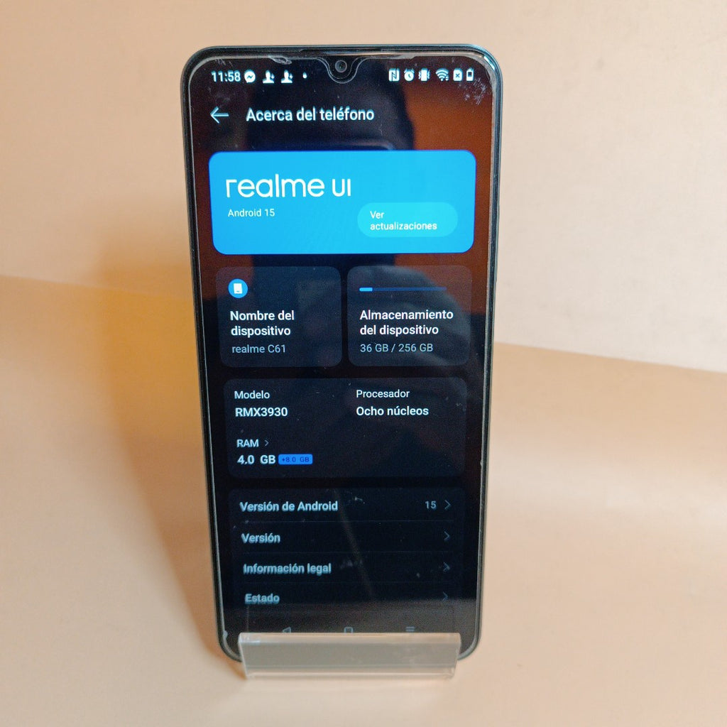 CELULAR REALME C61 RMX3930 (2024) 256 GB 4 GB RAM (SEMINUEVO)