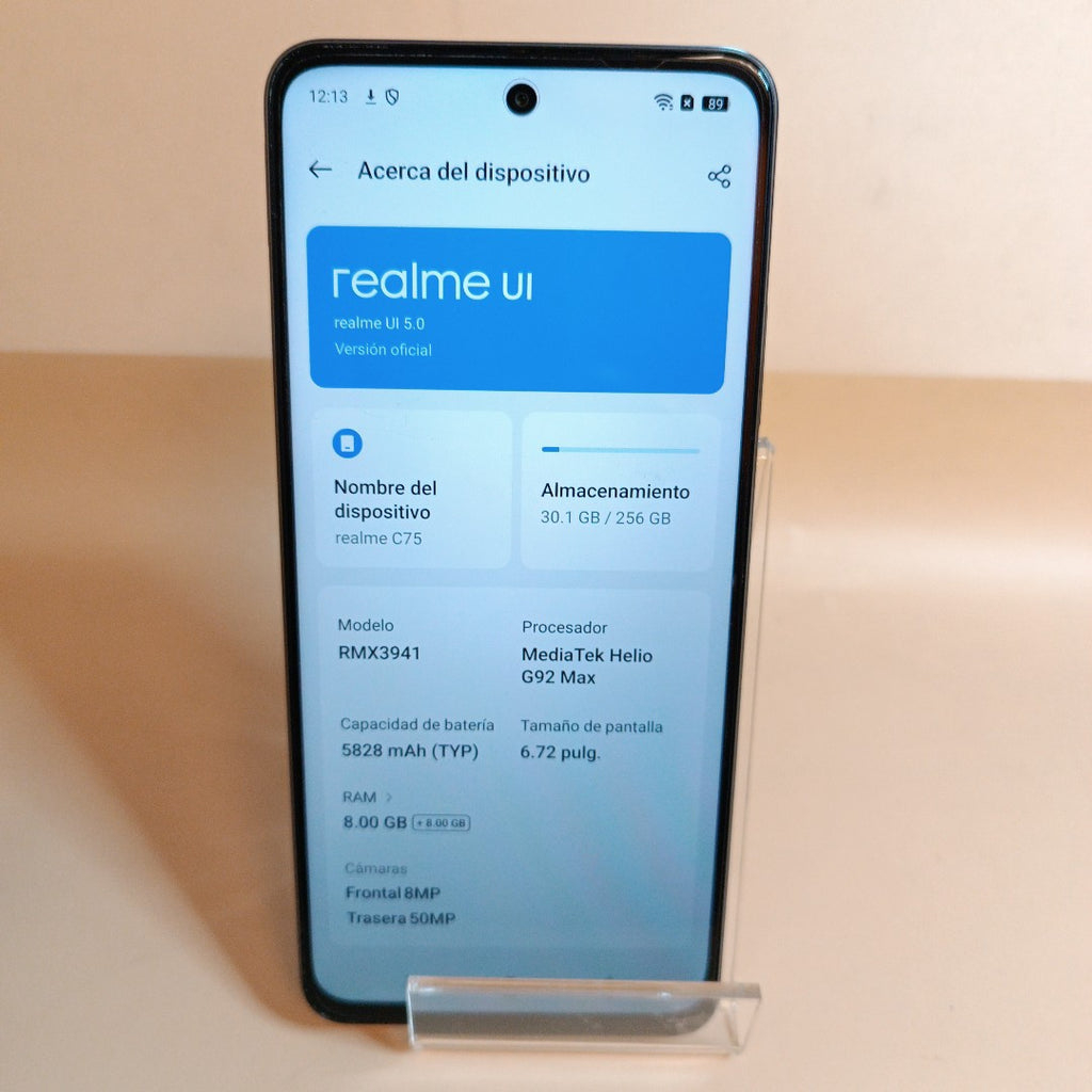 CELULAR REALME C75 RMX3941 (2025) 256 GB 8 GB RAM (SEMINUEVO)
