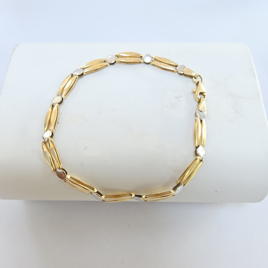 PULSERA. ORO COMBINADO. 14 K 3.8 GRMS (SEMINUEVO)