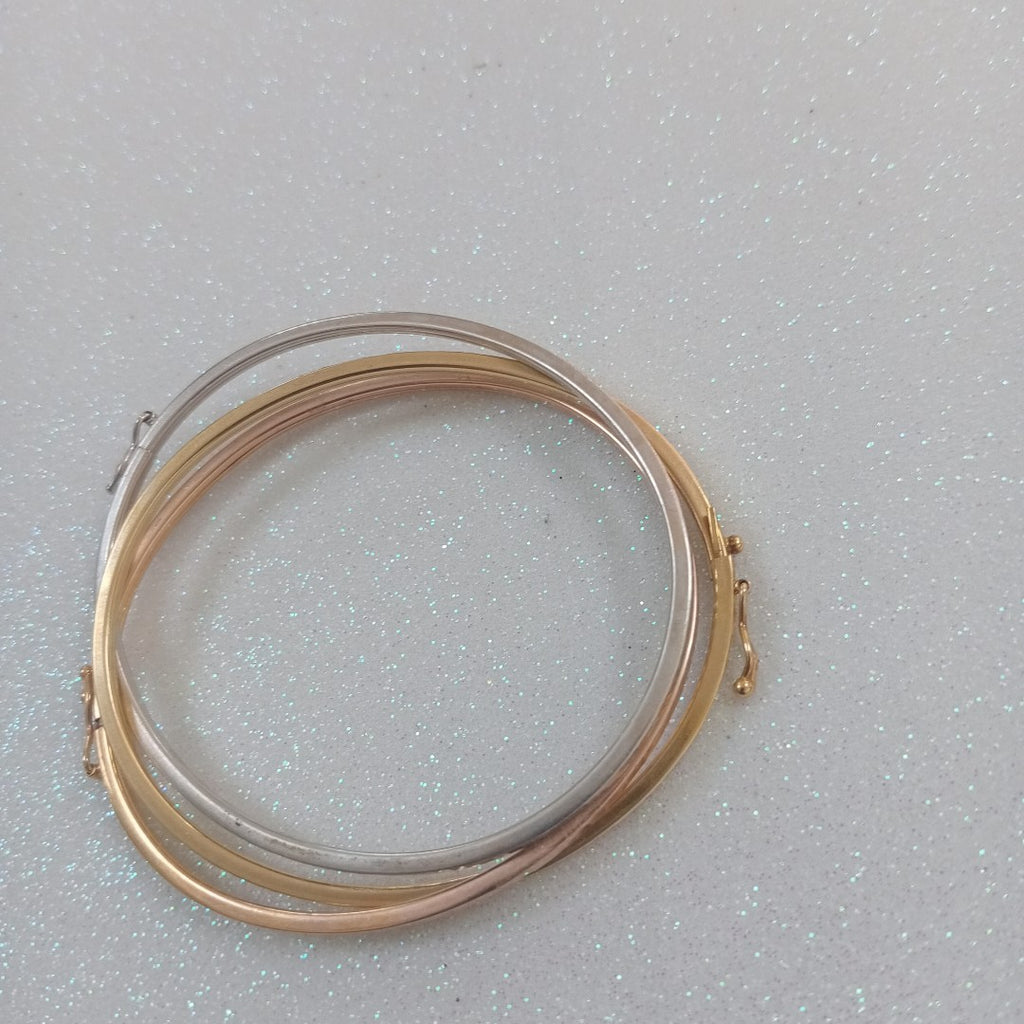 PULSERA RIGIDA ORO COMBINADO 14 K 8,80 GRMS (SEMINUEVO)