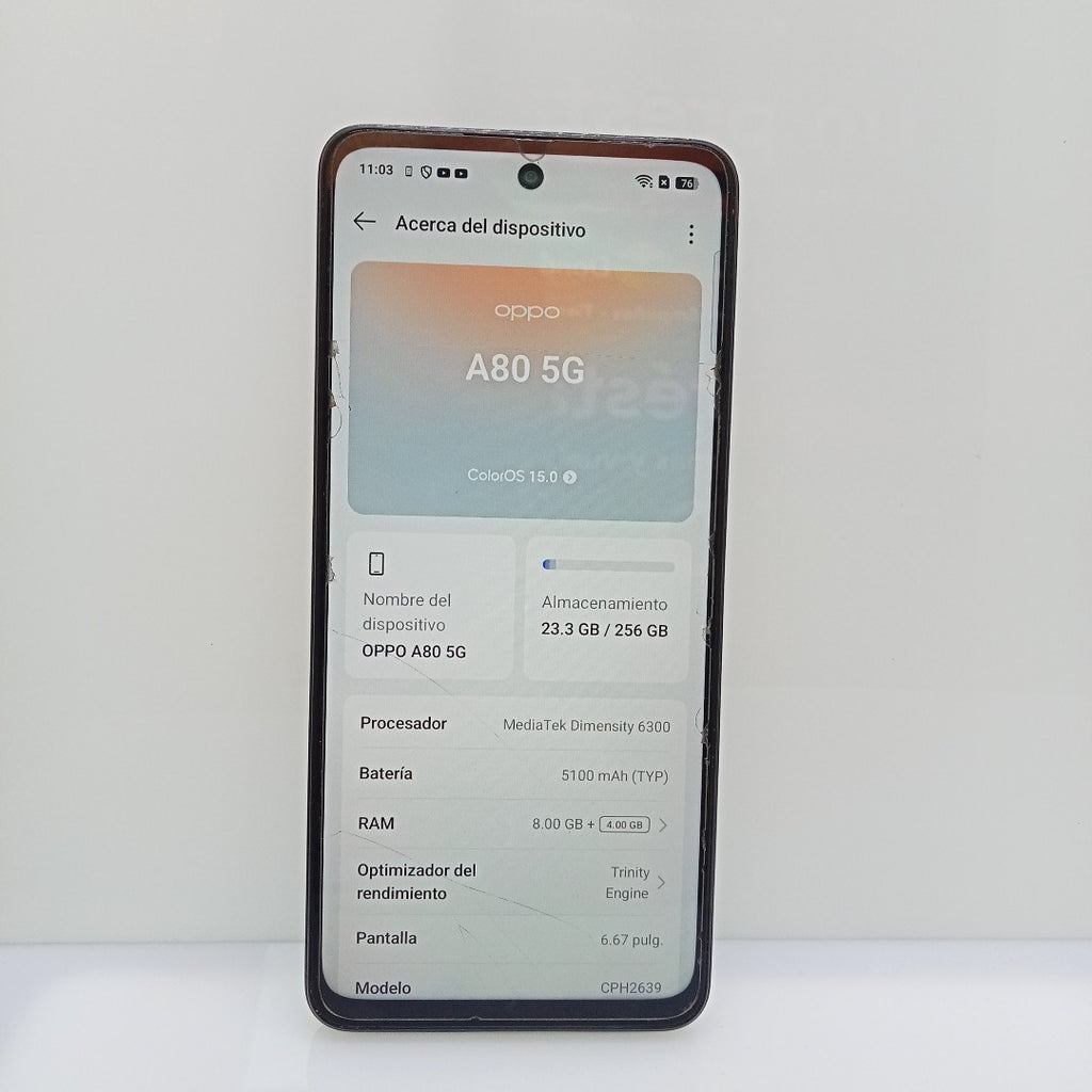 CELULAR OPPO  A80 5G CPH2639 (2024) 256 GB 8 GB RAM (SEMINUEVO)