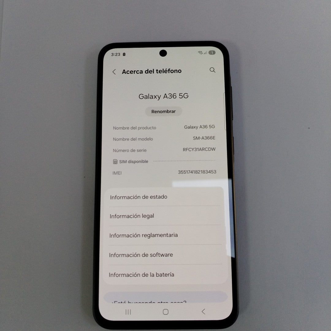 CELULAR SAMSUNG GALAXY A36 5G SM-A366E (2025) 128 GB 6 GB RAM (SEMINUEVO)