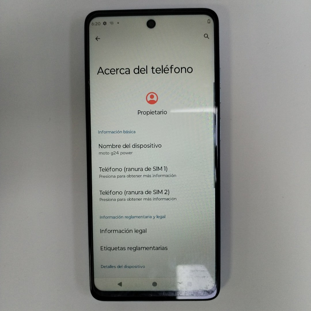 CELULAR MOTOROLA MOTO G24 POWER XT2425-1 (2024) 256 GB 8 GB RAM (SEMINUEVO)