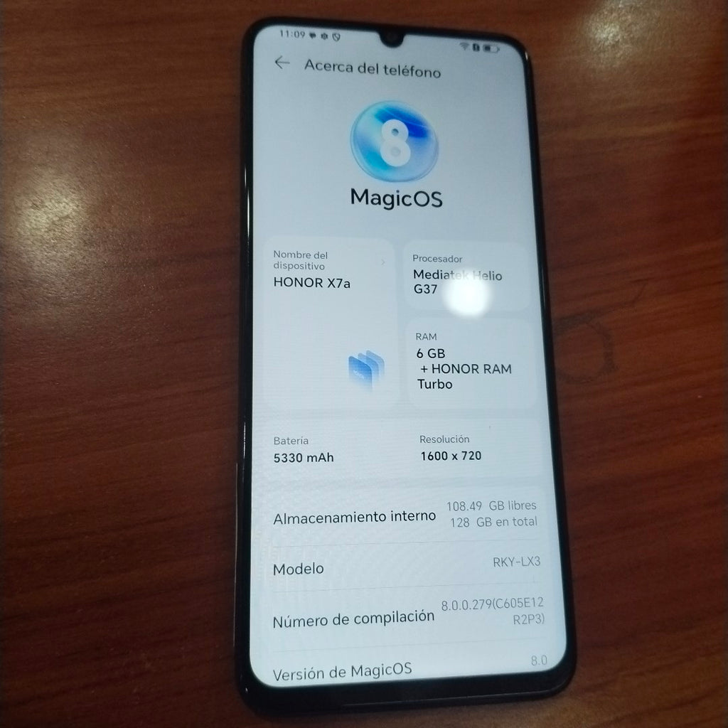 CELULAR HONOR X7A RKY-LX3 (2023) 128 GB 6 GB RAM (SEMINUEVO)