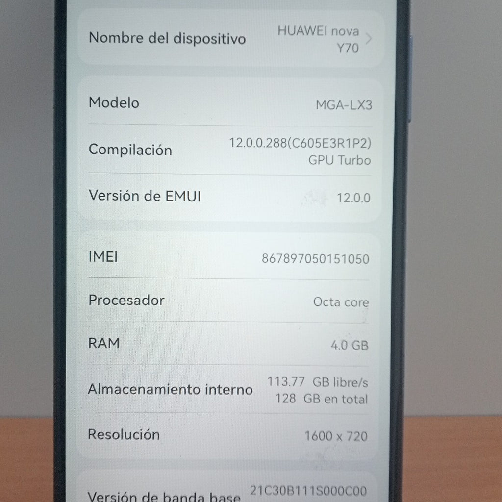 CELULAR HUAWEI NOVA Y70 MGA-LX3 128 GB 4 GB RAM