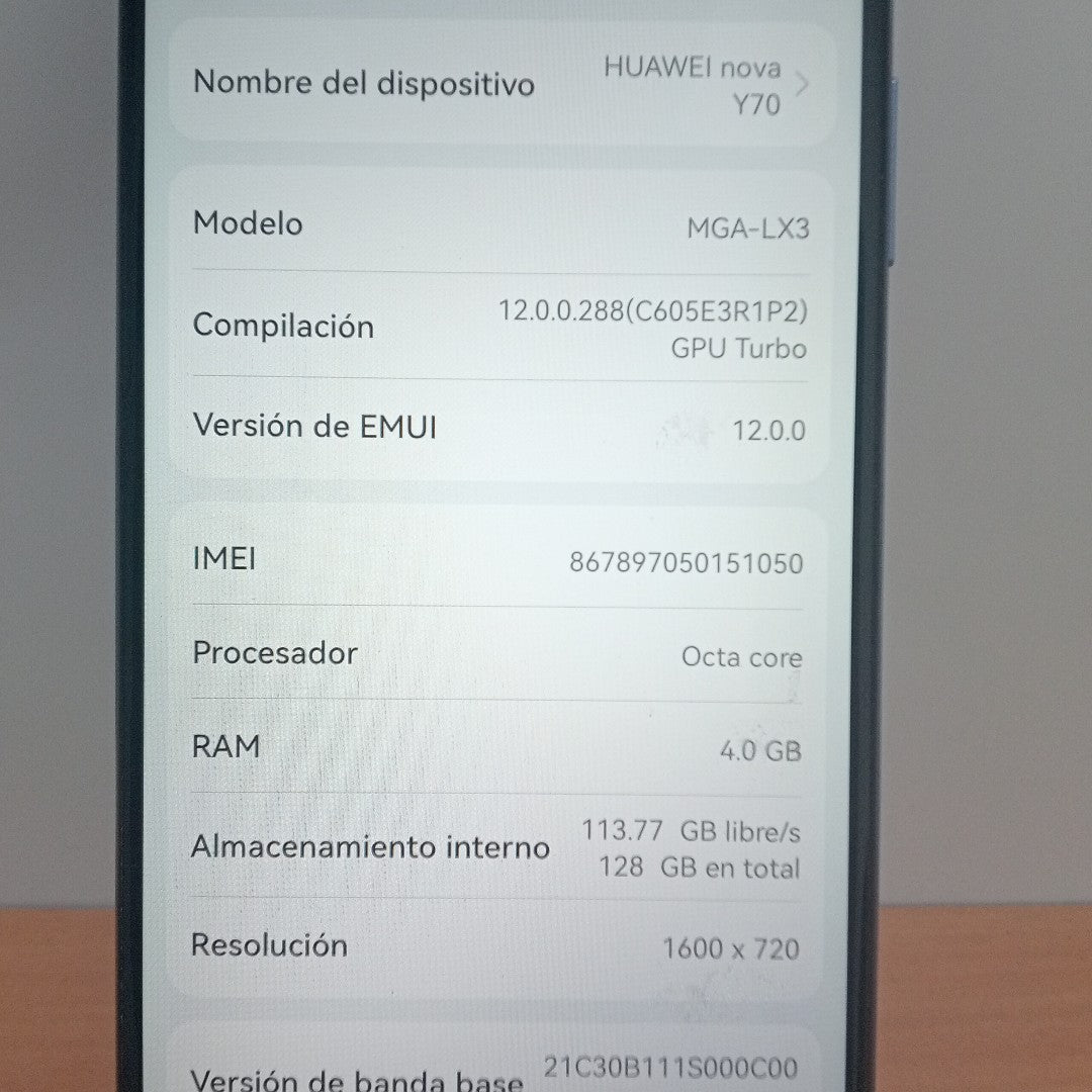 CELULAR HUAWEI NOVA Y70 MGA-LX3 128 GB 4 GB RAM