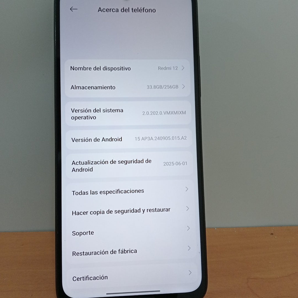 CELULAR XIAOMI REDMI 12 23053RN02L 256 GB 8 GB RAM (SEMINUEVO)