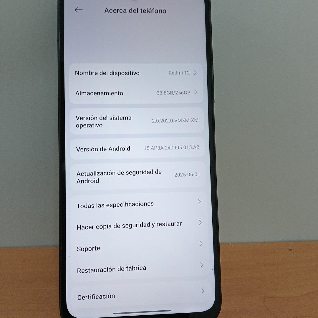 CELULAR XIAOMI REDMI 12 23053RN02L 256 GB 8 GB RAM (SEMINUEVO)