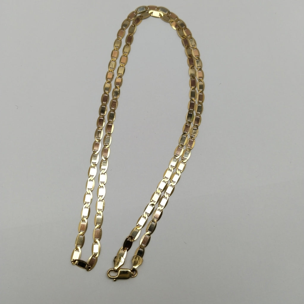 CADENAS VALENTINA/ESPEJO ORO 14K 10.5 (NUEVO)