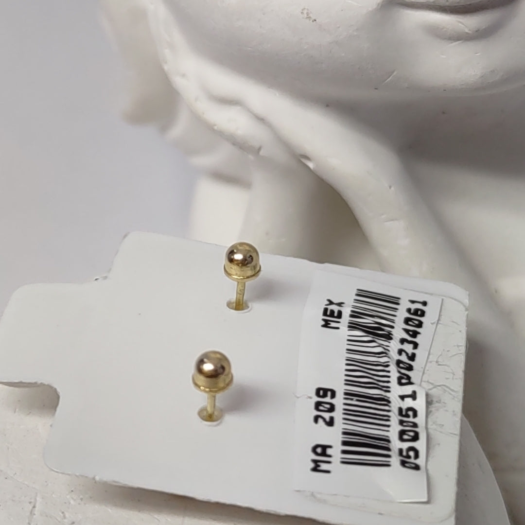 BROQUELES ORO 14K 1 (NUEVO)