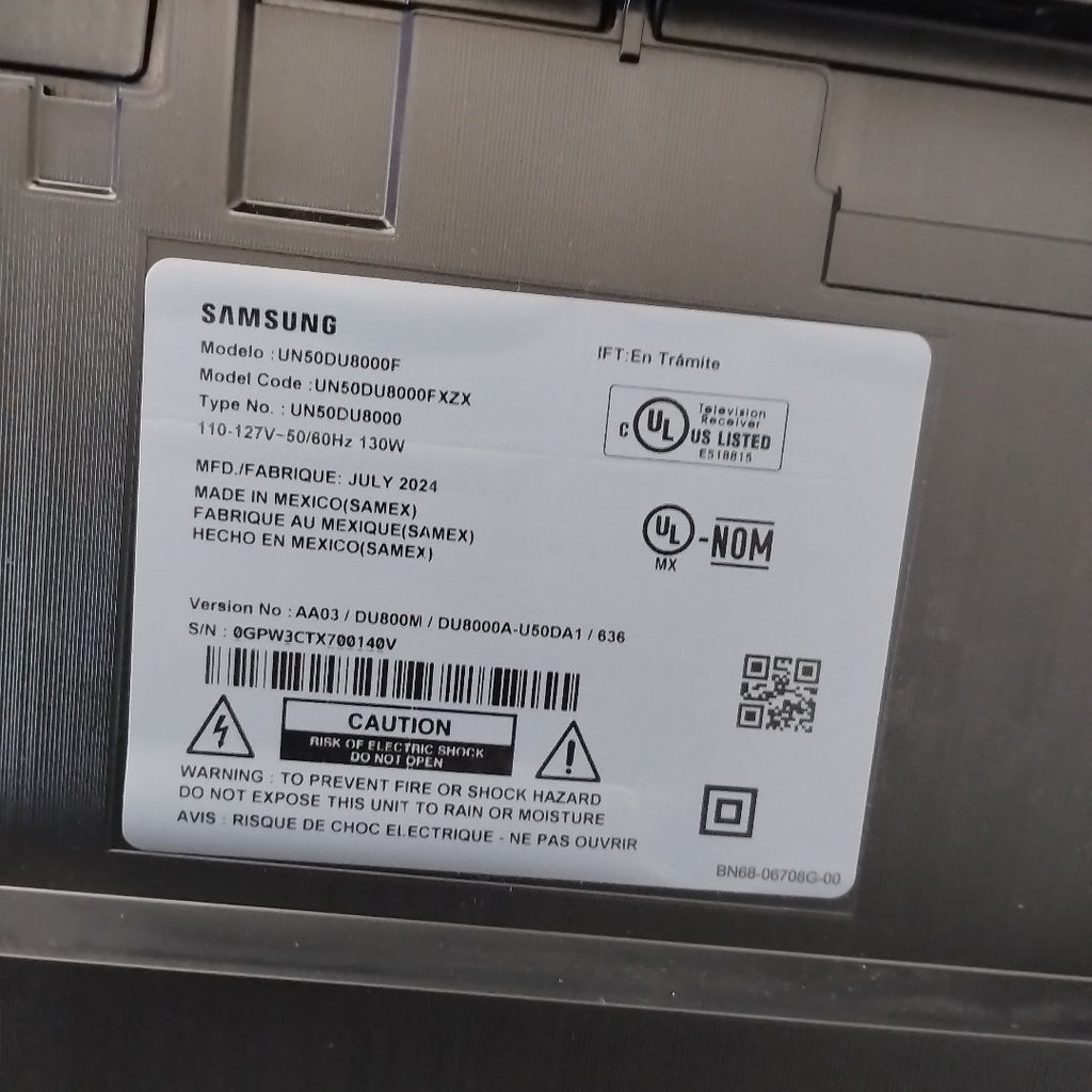 PANTALLA SAMSUNG UN50DU8000F (2024) 50" LED 4K (SEMINUEVO)