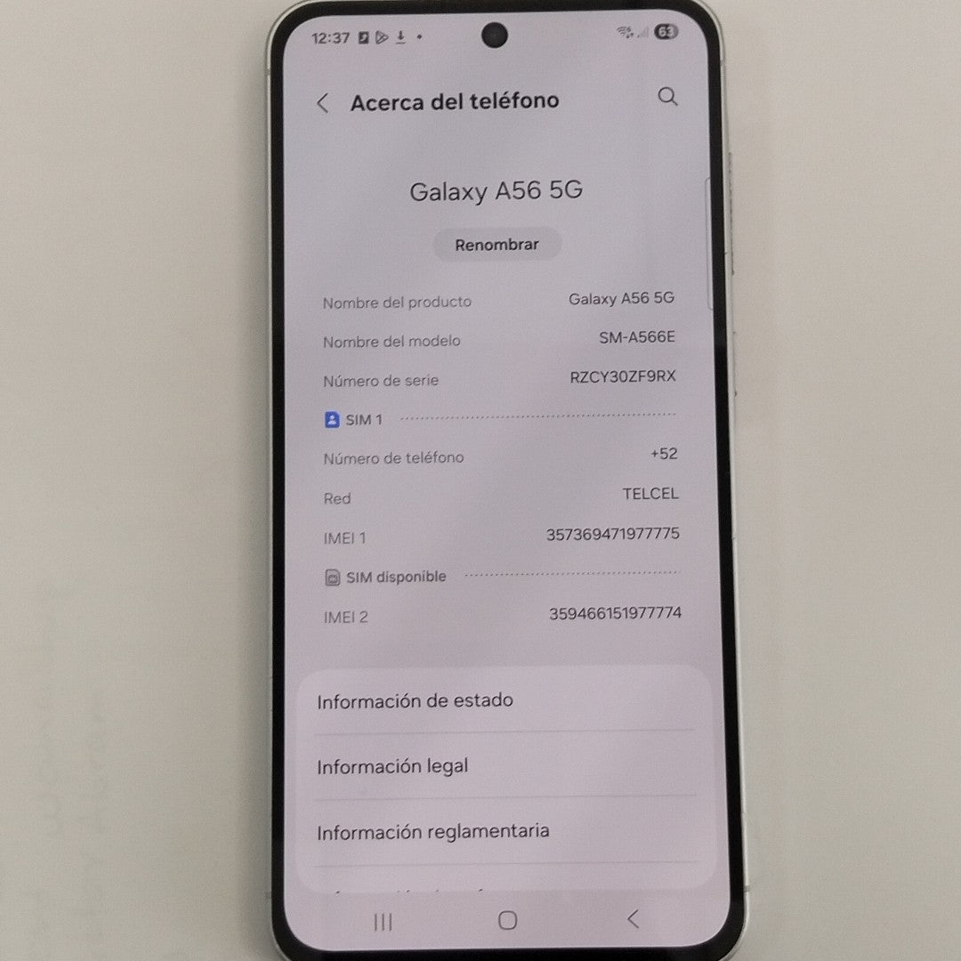 CELULAR SAMSUNG GALAXY A56 SM-A566E (2025) 256 GB 8 GB RAM (SEMINUEVO)