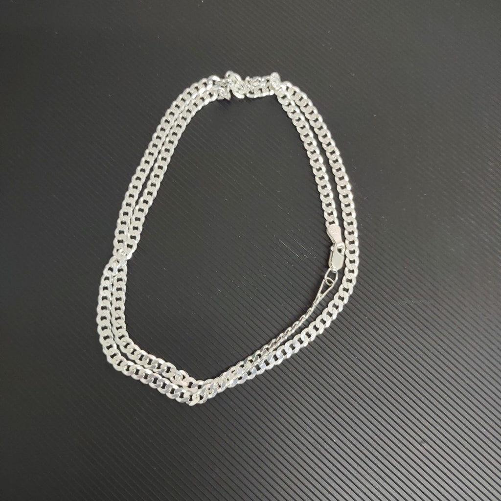 CADENA BARBADA PLATA .925 13.1G (NUEVO)