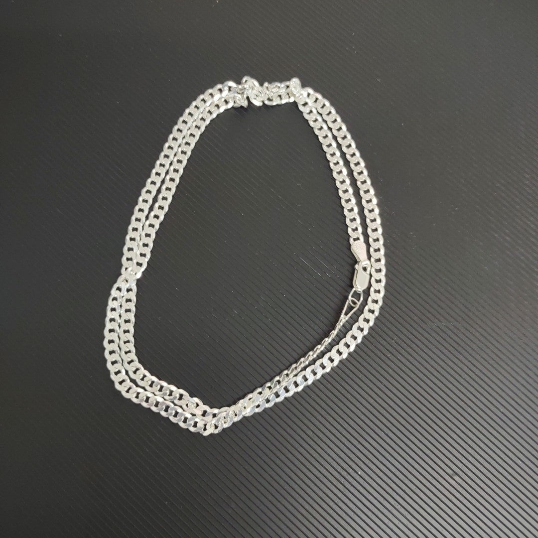 CADENA BARBADA PLATA .925 13.1G (NUEVO)