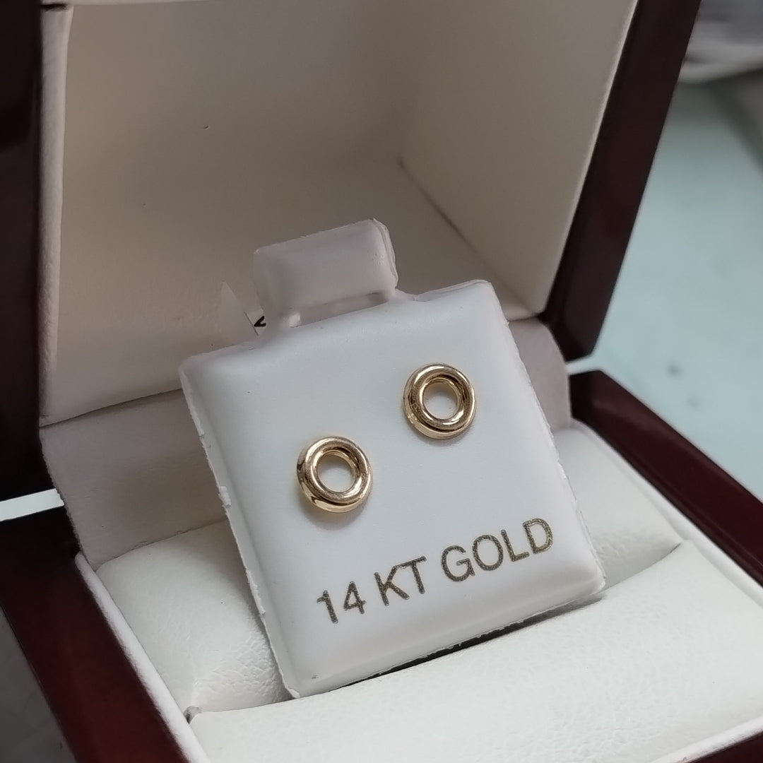 BROQUELES ORO 14K 1 (NUEVO)