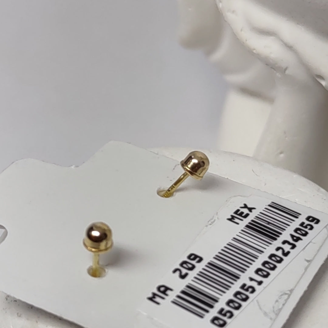 BROQUELES ORO 14K 1 (NUEVO)