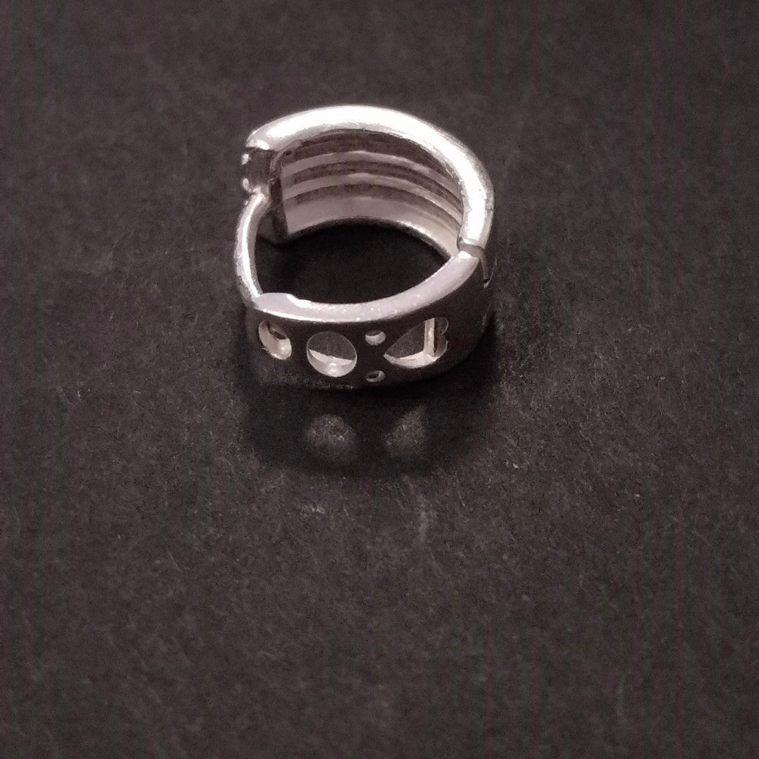 ARRACADAS HUGGIE LABRADA PLATA .925 3.4G (NUEVO)