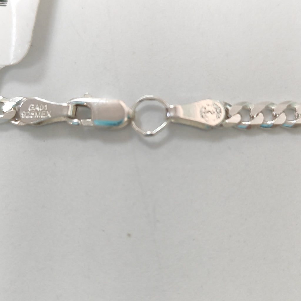 CADENA BARBADA PLATA .925 12.7G (NUEVO)