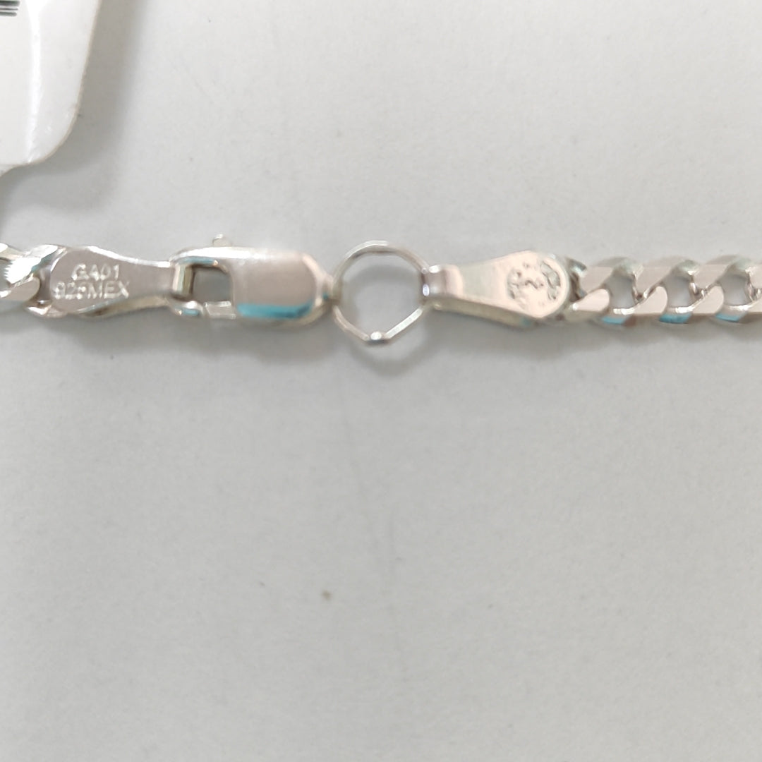 CADENA BARBADA PLATA .925 12.7G (NUEVO)